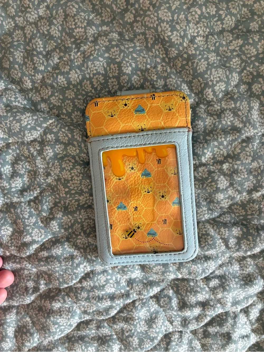 Winnie the Pooh Hunny Jar Yellow & Light Blue Phone Card Wallet by